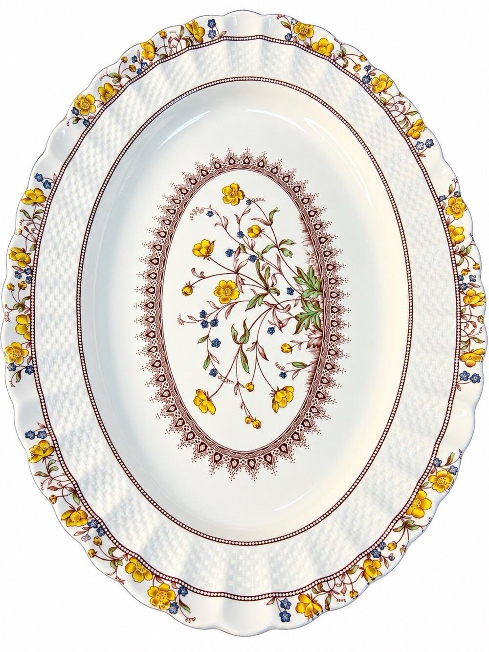 Copeland Spode Buttercup 12.75” Oval Serving Platter 2/7873 England
